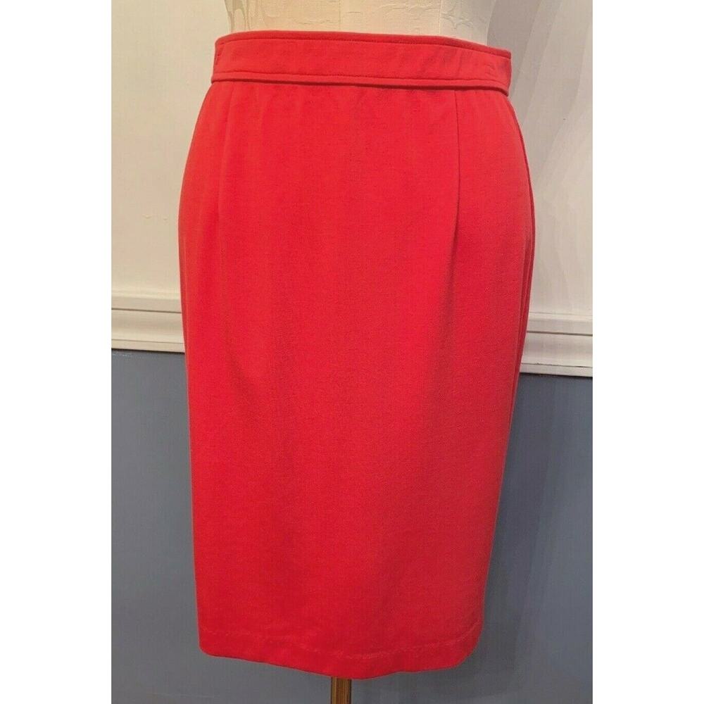 XS Styled by Joe Zee Red Knit Pencil Skirt Soft Straight 23"L
